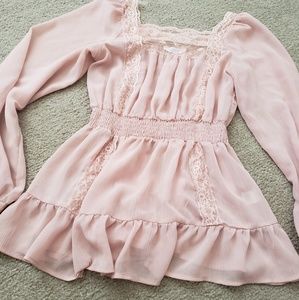 Dusty pink delicate princess blouse